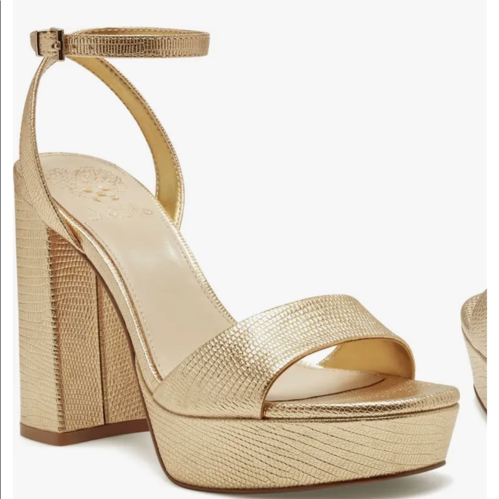 Gold platform sandals (Vince camuto)